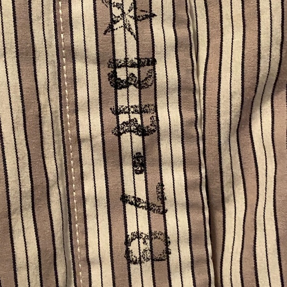 Banana Republic Gray Dress Shirt Classic Striped Design - Picture 5 of 5